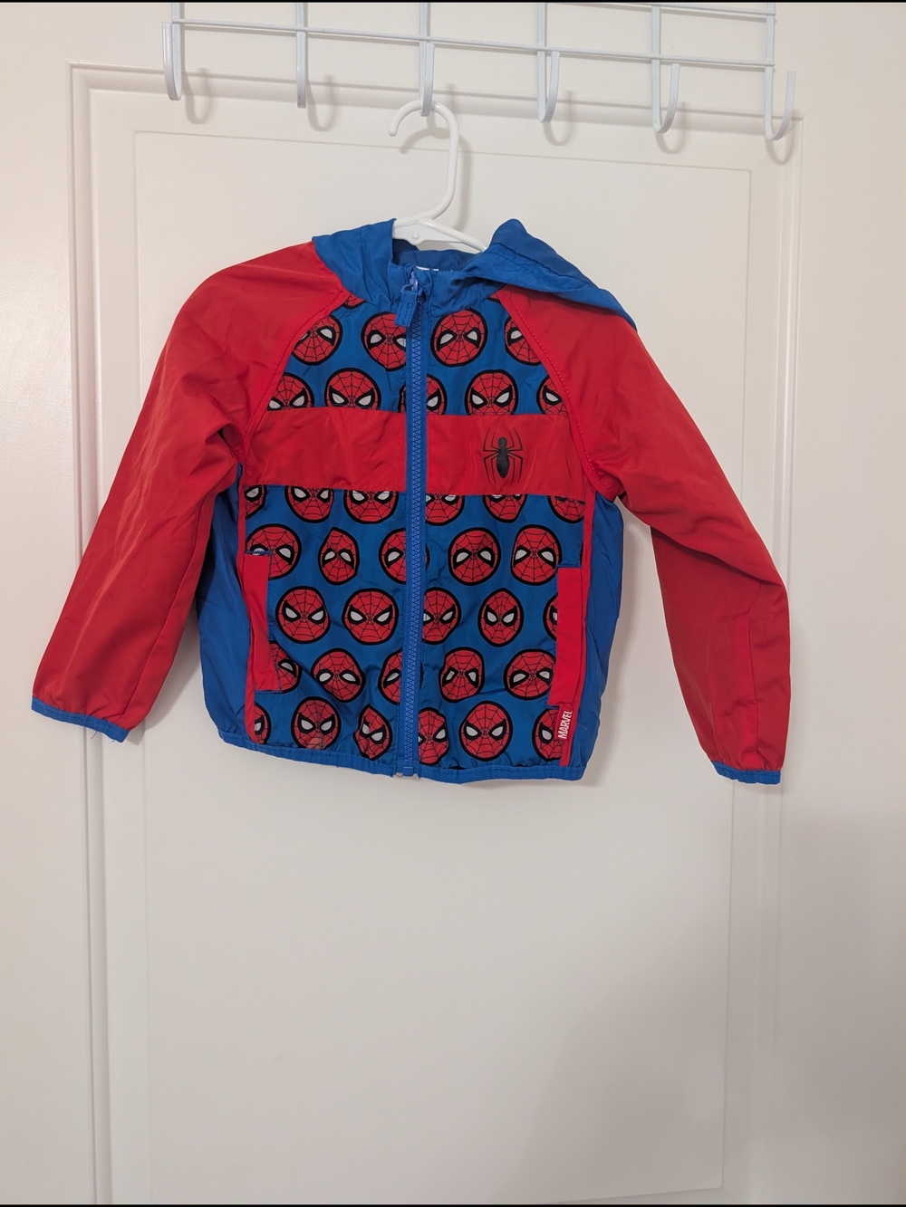 Disney Spiderman Hooded Rain Jacket Size 2